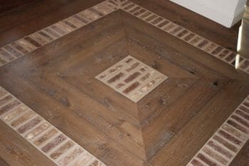 wood and brick flooring